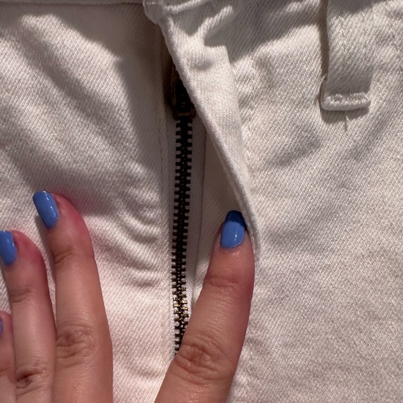 J.Crew White Denim Pencil Skirt with Front Slit Sz 27 Style AK112 - Picture 5 of 8